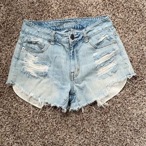 American Eagle Light Wash Jean Shorts